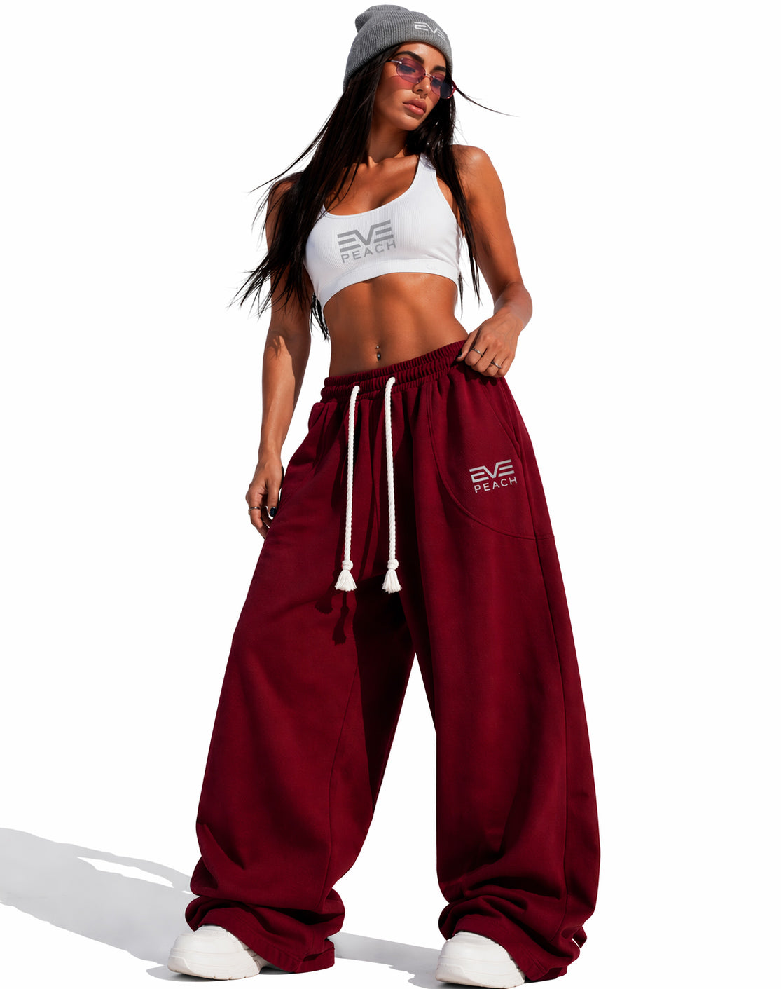 EVEPEACH Model Off-Duty Pants  Reason: