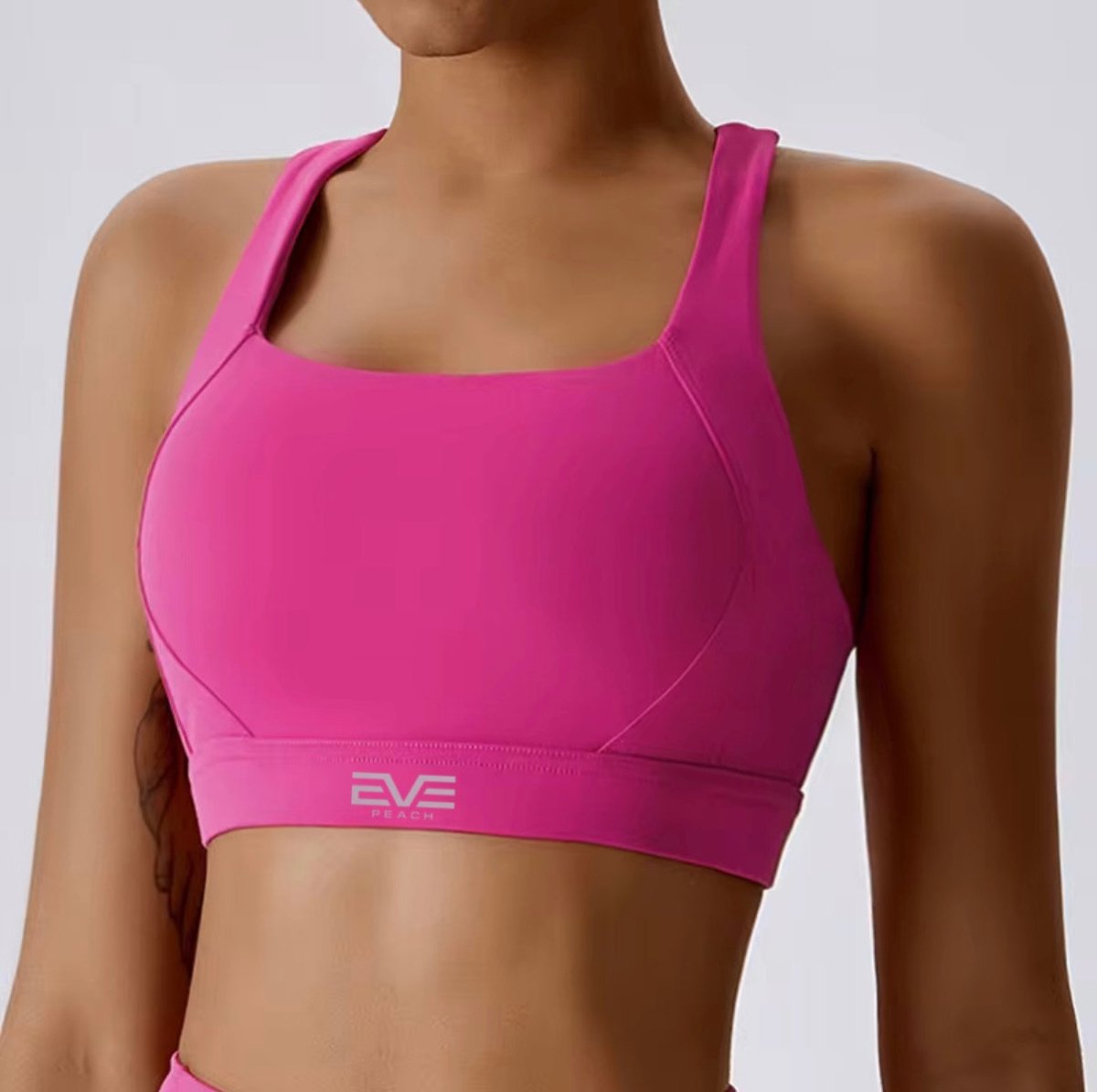 EVE CoreHold Sculpt Bra – High Support Square Neck - EVEPEACH