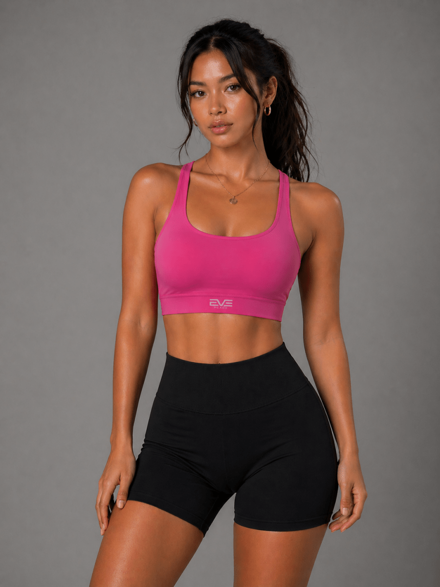 EVE CoreHold Sculpt Bra – High Support Square Neck - EVEPEACH