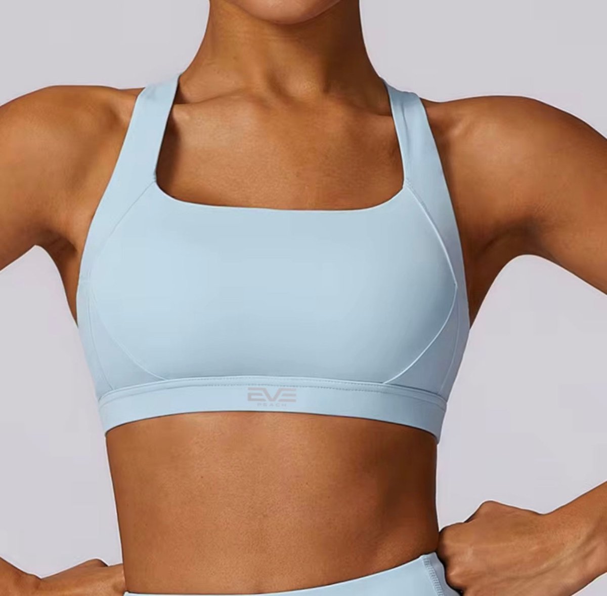 EVE CoreHold Sculpt Bra – High Support Square Neck - EVEPEACH