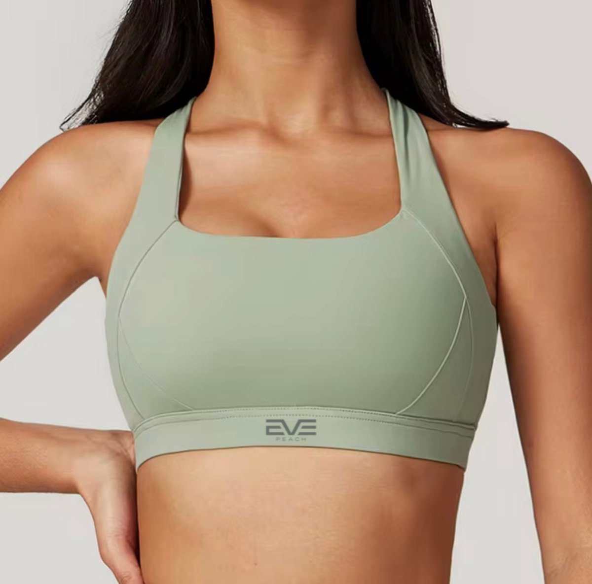 EVE CoreHold Sculpt Bra – High Support Square Neck - EVEPEACH