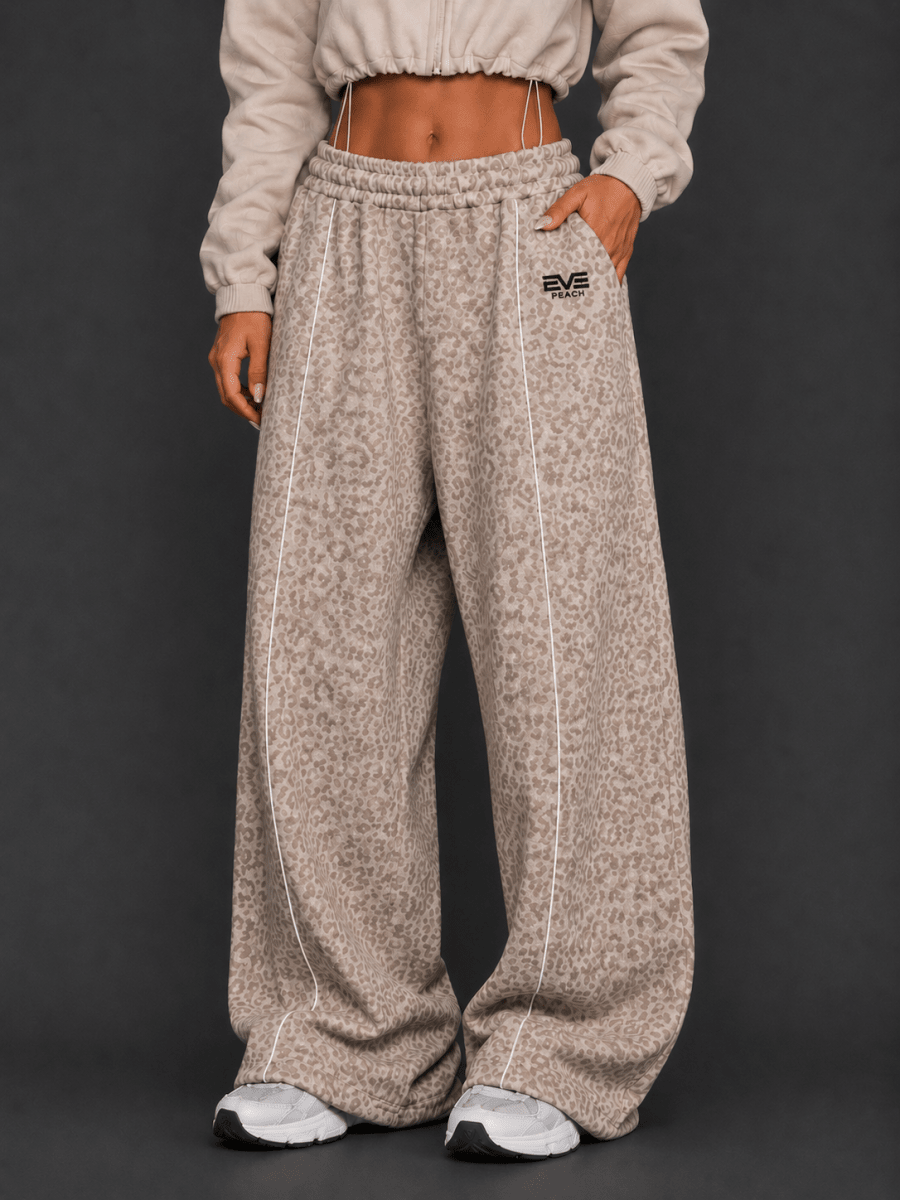 EVE FlowMotion Leopard Wide Leg Pants - EVEPEACH