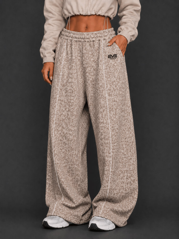 EVE FlowMotion Leopard Wide Leg Pants - EVEPEACH